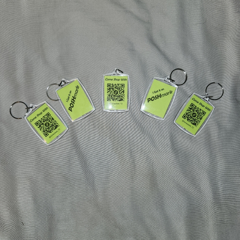 CUSTOM QR Key Rings for your POSH closet - Set of 5 - HOST SUPPORT - Picture 2 of 2